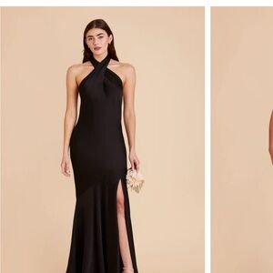 Elegant Black Halter Dress
